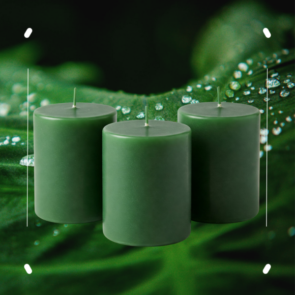 Lemongrass Pillar Scented Aroma Candle - Image 3