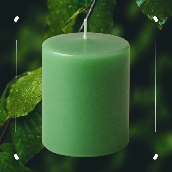 Lemongrass Pillar Scented Aroma Candle - Image 4