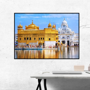 Golden Temple and Akal Takht Amritsar - Sacred Sikh Complex Canvas Painting