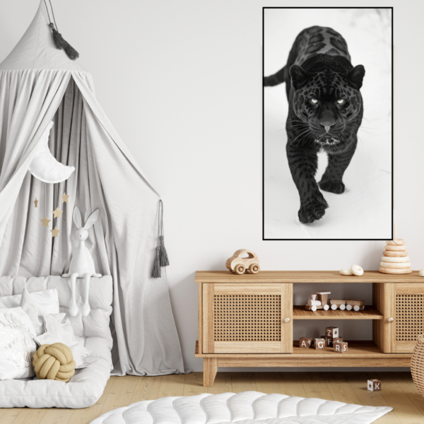 Fearless Focus – Black Panther Canvas Wall Art - Image 2