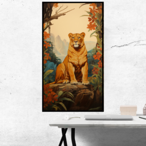 The Jungle Queen - Majestic Lioness Canvas Painting