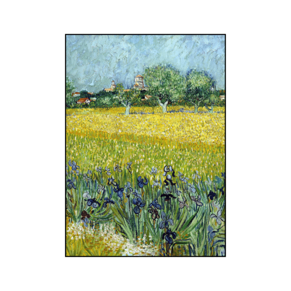 Irises in the Golden Field Canvas Painting - Image 3