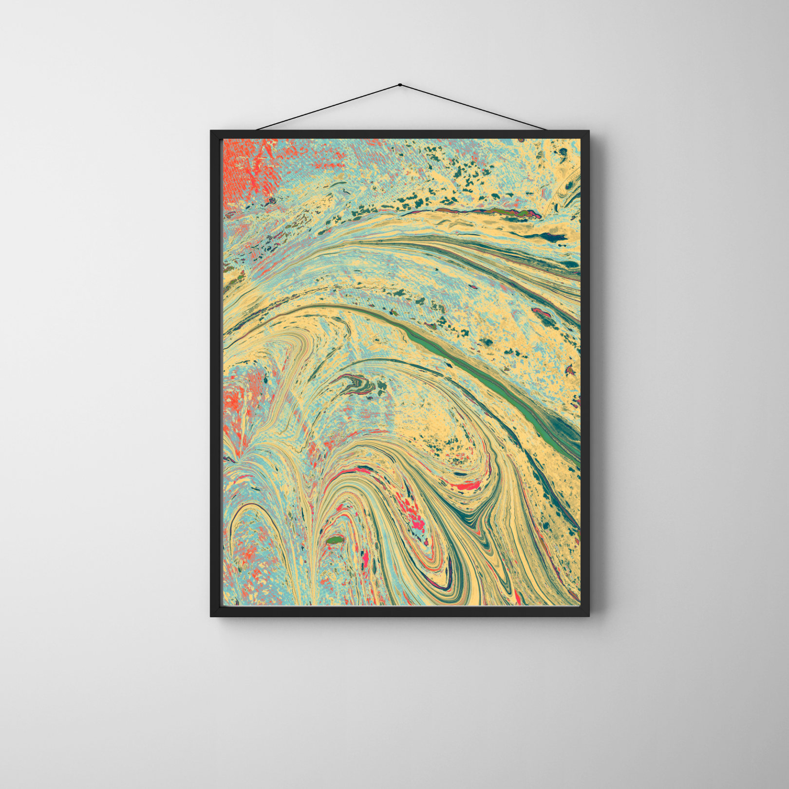 Ethereal Marbling Canvas Painting Art O Hub