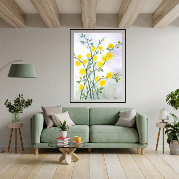 Golden Whisper Blooms Canvas Painting Art O Hub - Image 4