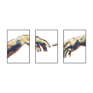 Divine Connection Triptych Canvas Painting Set of 3 Art O Hub