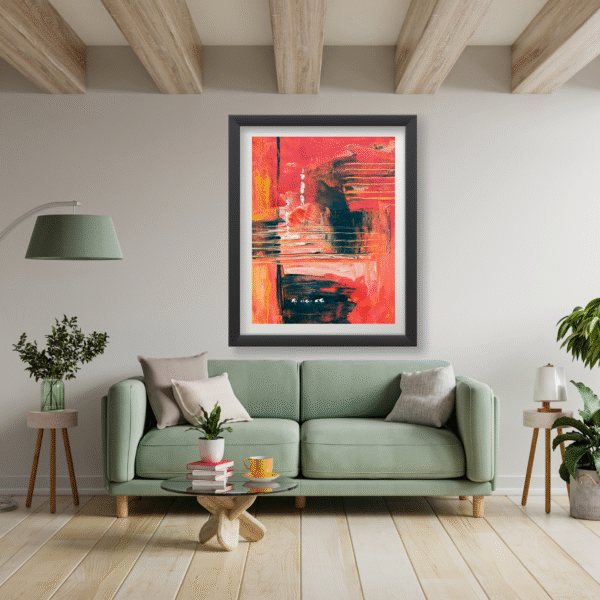 Crimson Pulse Canvas Painting Art O Hub - Image 3