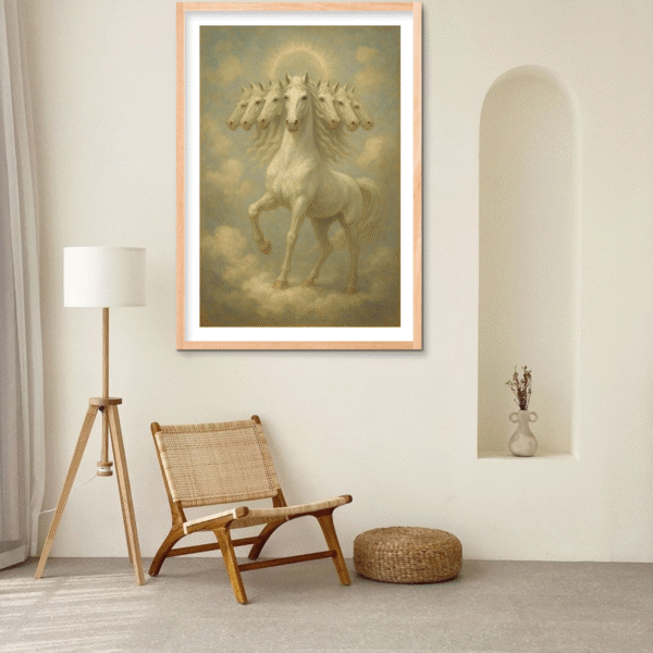 Vahana of the Celestial Realm – Seven-Headed Divine Horse - Image 3