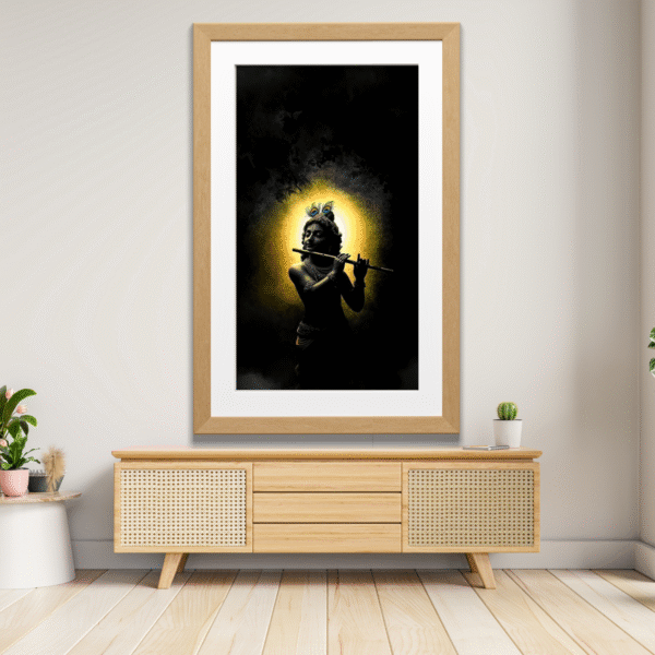 Celestial Notes – Krishna in Glow - Image 2