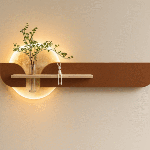 The Horizon Glow - Linear Botanical Shelf by Art O Hub