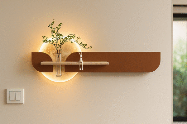 The Horizon Glow - Linear Botanical Shelf by Art O Hub