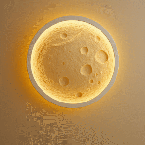 The Lunar Sphere - Illuminated Crater Art by Art O Hub