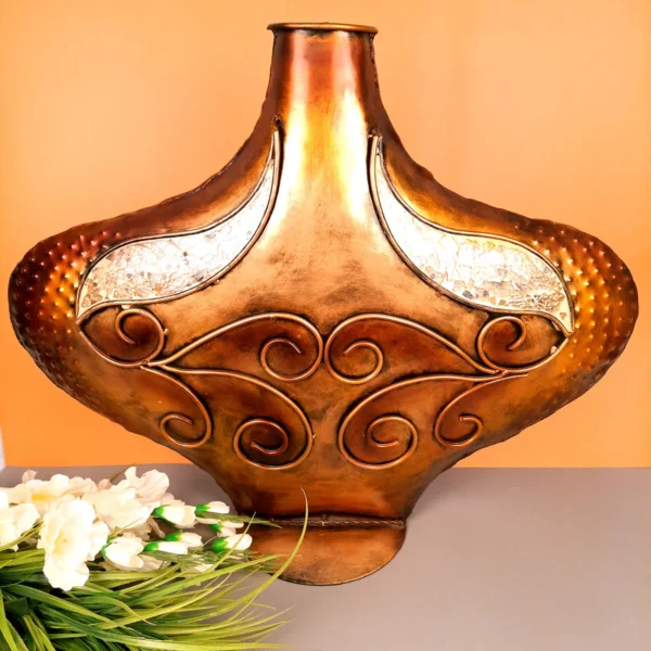 Flower Vase Big | Flower Pot for Corners - Metal With Pitcher Design | Floor Vase - For Home, Living Room, Entrance, Office & Hall Decoration | House Warming & Festival Gift - (LxH - 26x21 Inch) - Image 6